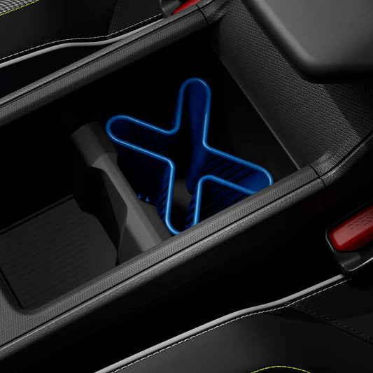 Organizer centrale blu a croce con 4 scomparti - R4